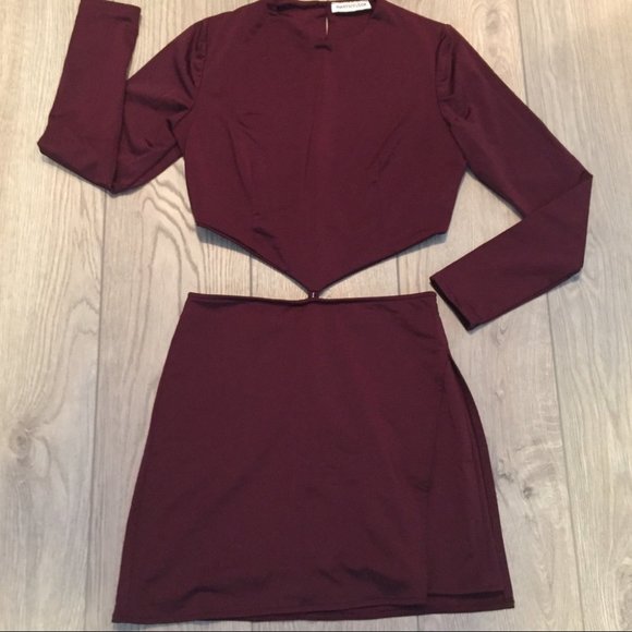 Crop Top and Mini Skirt - 2 Piece Dress Size Small - Picture 2 of 5